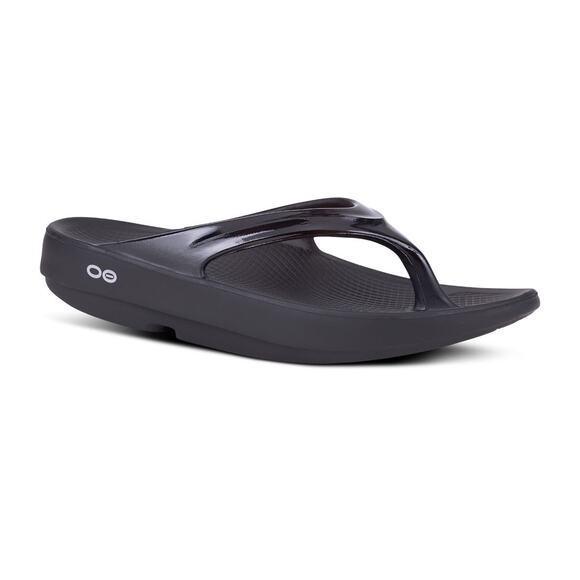 OOFOS Women OOLALA Sandals in Black Size 8 - Picture 1 of 7